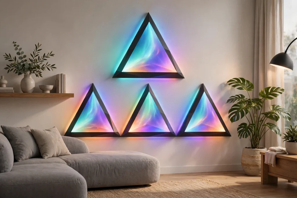 led wall pyramid