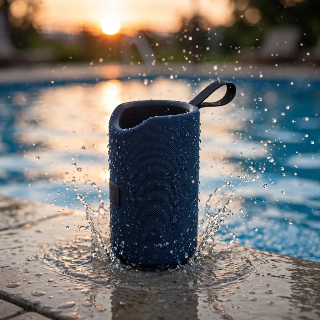 Portable Wireless Speaker poolside speaker sunset